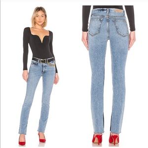 GRLFRND Addison Split Boot Jeans Revolve